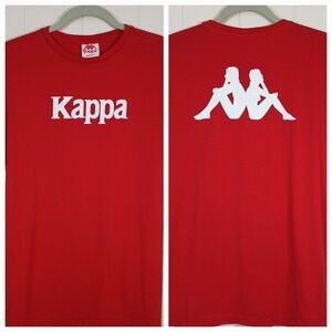 Kappa Mens Red Omini Logo Graphic T-Shirt‎ Short Sleeve Crewneck Medium